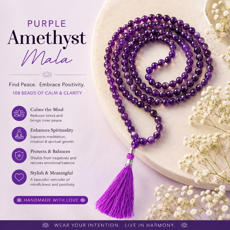 Natural Amethyst Rosary
